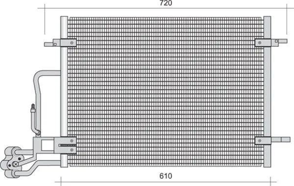 Handler.Part Condenser, air conditioning Magneti Marelli 350203368000 1