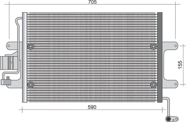 Handler.Part Condenser, air conditioning Magneti Marelli 350203435000 1