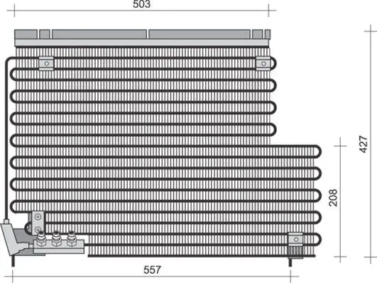 Handler.Part Condenser, air conditioning Magneti Marelli 350203451000 1