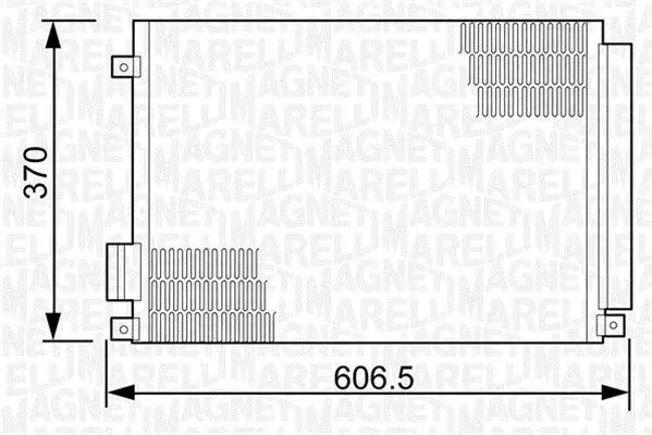 Handler.Part Condenser, air conditioning Magneti Marelli 350203497000 2