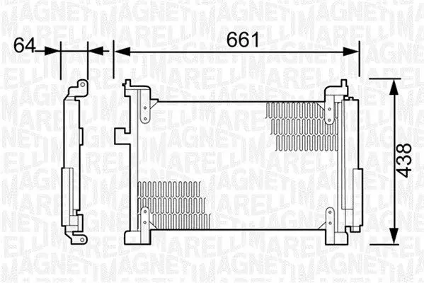 Handler.Part Condenser, air conditioning Magneti Marelli 350203498000 1