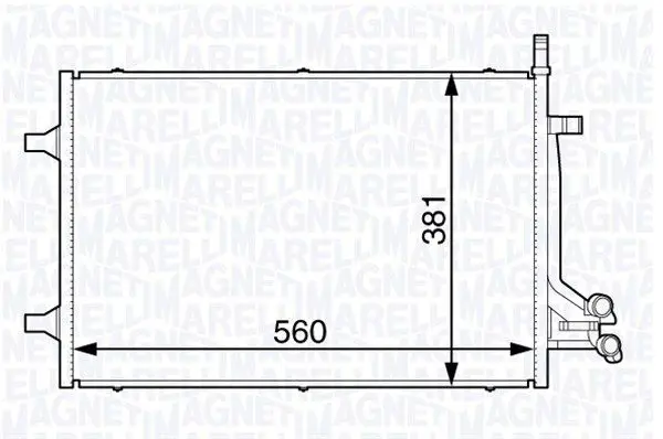 Handler.Part Condenser, air conditioning Magneti Marelli 350203729000 1