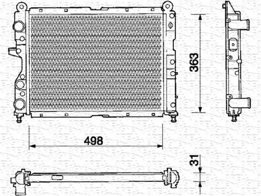 Handler.Part Radiator, engine cooling Magneti Marelli 350213106000 1