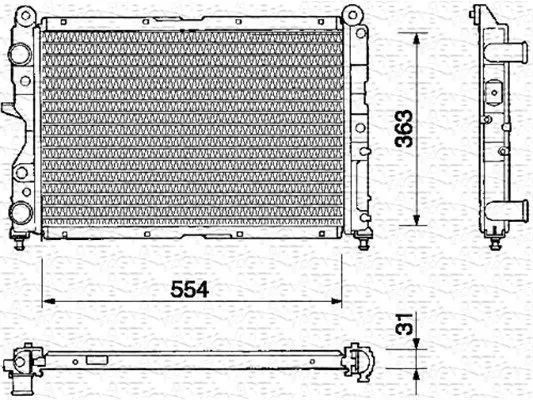 Handler.Part Radiator, engine cooling Magneti Marelli 350213107000 1