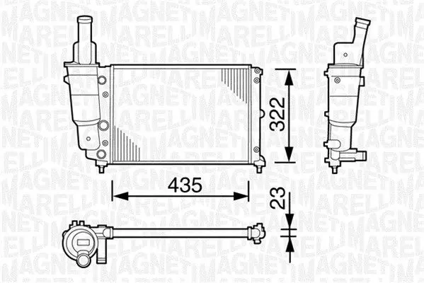 Handler.Part Radiator, engine cooling Magneti Marelli 350213113003 1