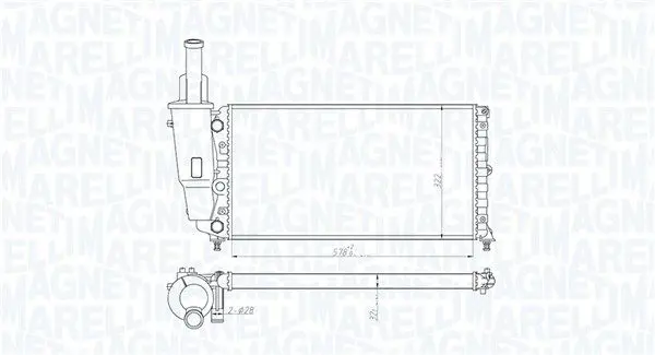 Handler.Part Radiator, engine cooling Magneti Marelli 350213114000 1