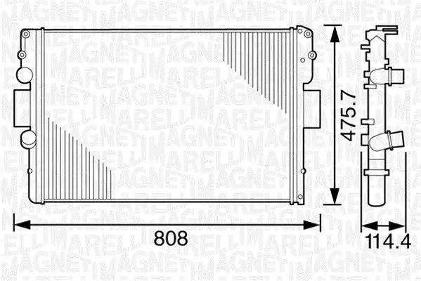 Handler.Part Radiator, engine cooling Magneti Marelli 350213120900 1