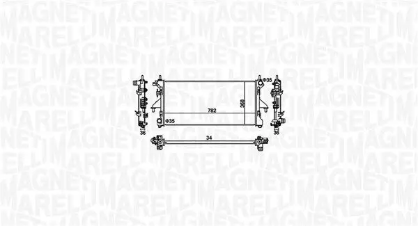 Handler.Part Radiator, engine cooling Magneti Marelli 350213126900 2