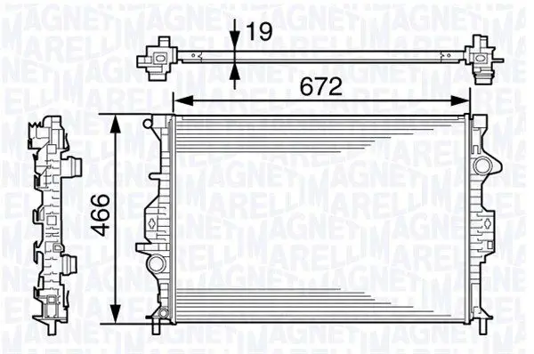 Handler.Part Radiator, engine cooling Magneti Marelli 350213138600 1