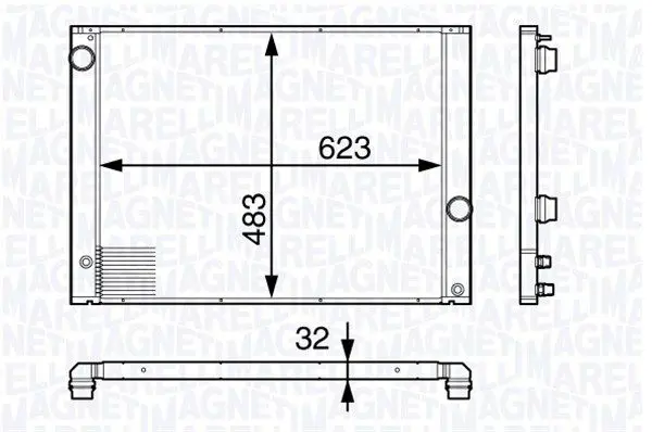 Handler.Part Radiator, engine cooling Magneti Marelli 350213139100 1