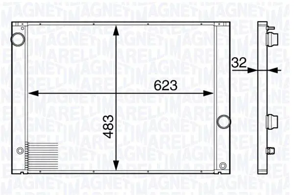 Handler.Part Radiator, engine cooling Magneti Marelli 350213139700 1