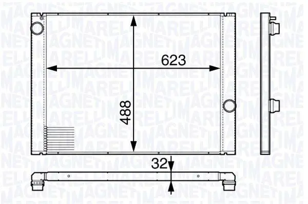 Handler.Part Radiator, engine cooling Magneti Marelli 350213142900 1