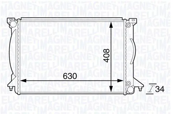 Handler.Part Radiator, engine cooling Magneti Marelli 350213143900 1