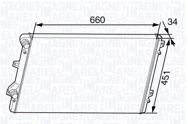 Handler.Part Radiator, engine cooling Magneti Marelli 350213144300 1