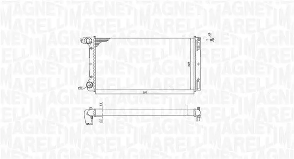 Handler.Part Radiator, engine cooling Magneti Marelli 350213168000 1