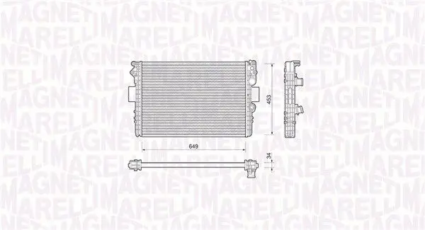 Handler.Part Radiator, engine cooling Magneti Marelli 350213169000 2