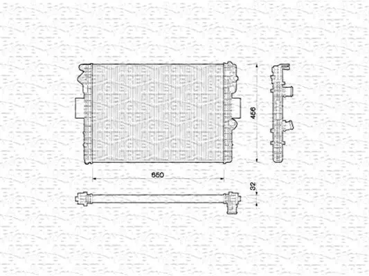 Handler.Part Radiator, engine cooling Magneti Marelli 350213170000 1