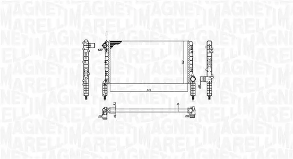 Handler.Part Radiator, engine cooling Magneti Marelli 350213180000 1