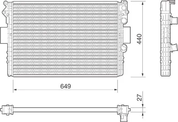 Handler.Part Radiator, engine cooling Magneti Marelli 350213183000 1