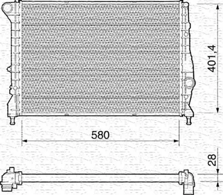 Handler.Part Radiator, engine cooling Magneti Marelli 350213193000 1