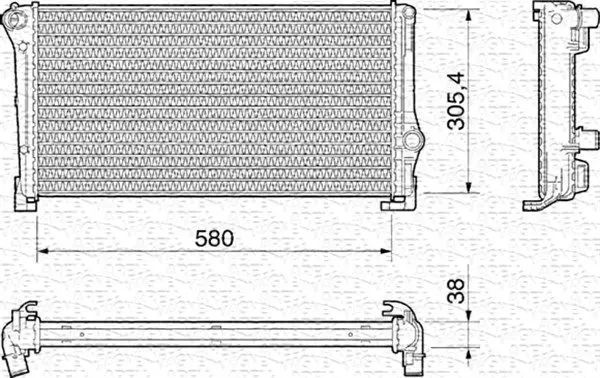 Handler.Part Radiator, engine cooling Magneti Marelli 350213199000 1