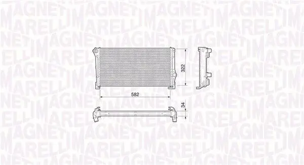 Handler.Part Radiator, engine cooling Magneti Marelli 350213199000 2