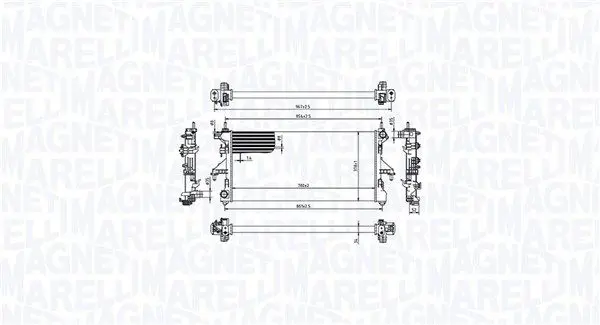 Handler.Part Radiator, engine cooling Magneti Marelli 350213215000 1