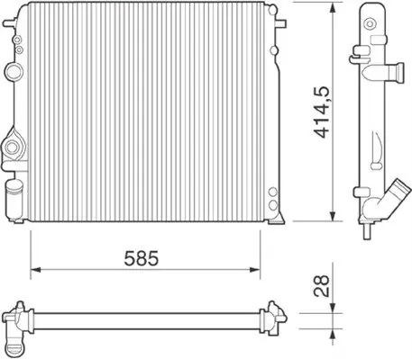 Handler.Part Radiator, engine cooling Magneti Marelli 350213264000 1