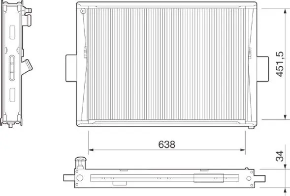 Handler.Part Radiator, engine cooling Magneti Marelli 350213266000 1