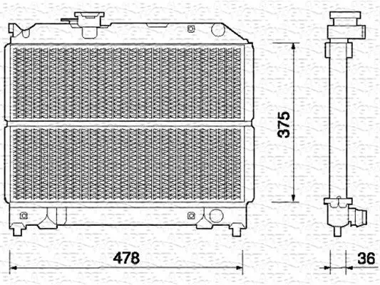 Handler.Part Radiator, engine cooling Magneti Marelli 350213369000 1