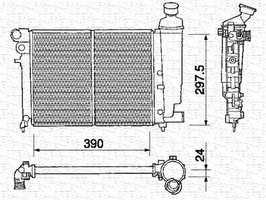 Handler.Part Radiator, engine cooling Magneti Marelli 350213371000 1