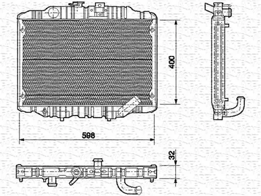 Handler.Part Radiator, engine cooling Magneti Marelli 350213550000 1