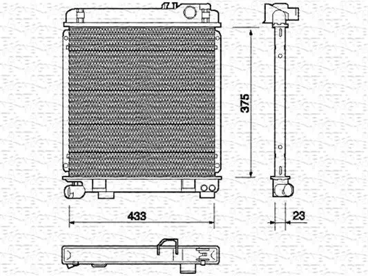 Handler.Part Radiator, engine cooling Magneti Marelli 350213700000 1