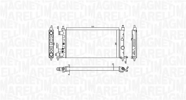 Handler.Part Radiator, engine cooling Magneti Marelli 350213776000 2