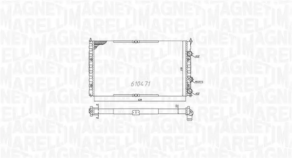 Handler.Part Radiator, engine cooling Magneti Marelli 350213842000 2