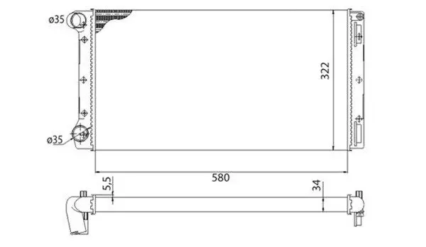 Handler.Part Radiator, engine cooling Magneti Marelli 350213172003 1