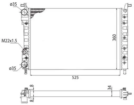 Handler.Part Radiator, engine cooling Magneti Marelli 350213259003 1