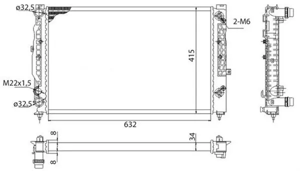 Handler.Part Radiator, engine cooling Magneti Marelli 350213739003 1