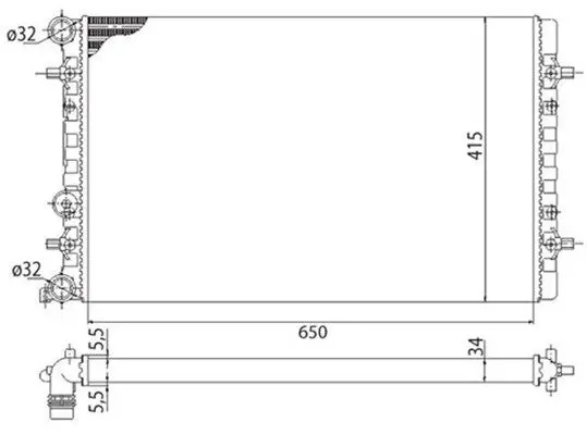 Handler.Part Radiator, engine cooling Magneti Marelli 350213803003 1