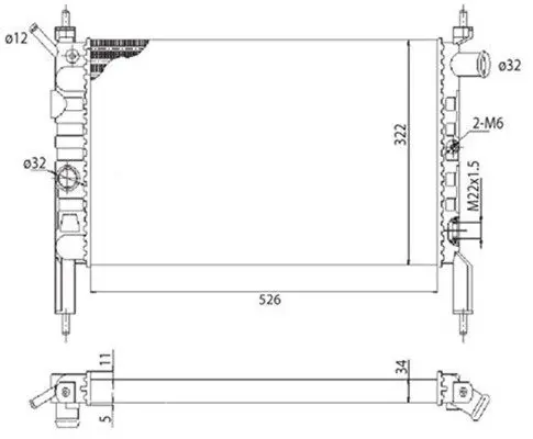 Handler.Part Radiator, engine cooling Magneti Marelli 350213831003 1