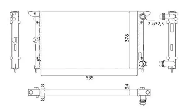 Handler.Part Radiator, engine cooling Magneti Marelli 350213844003 1