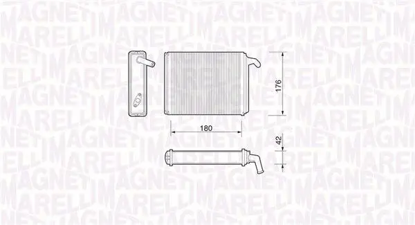 Handler.Part Heat exchanger, interior heating Magneti Marelli 350218054000 1