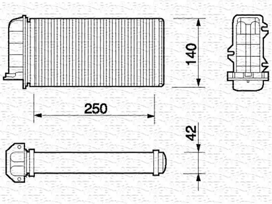 Handler.Part Heat exchanger, interior heating Magneti Marelli 350218059000 1