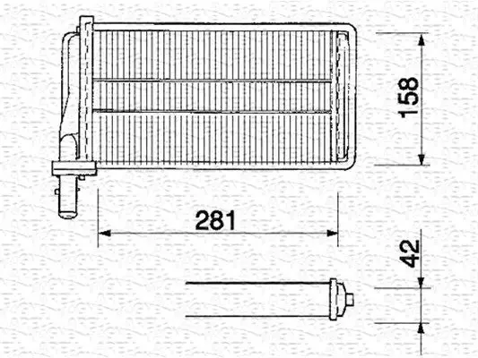 Handler.Part Heat exchanger, interior heating Magneti Marelli 350218061000 1