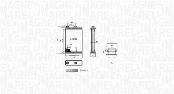 Handler.Part Heat exchanger, interior heating Magneti Marelli 350218065000 1