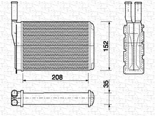 Handler.Part Heat exchanger, interior heating Magneti Marelli 350218154000 1