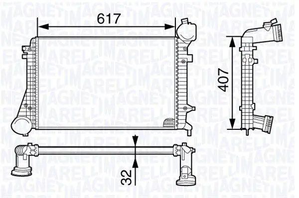 Handler.Part Intercooler, charger Magneti Marelli 351319202080 1