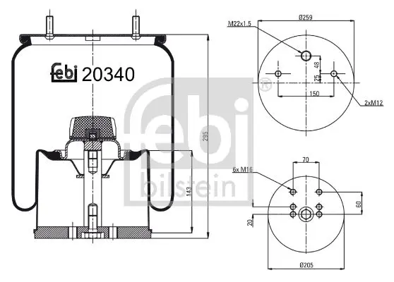 Handler.Part Boot, air suspension Febi 20340 1