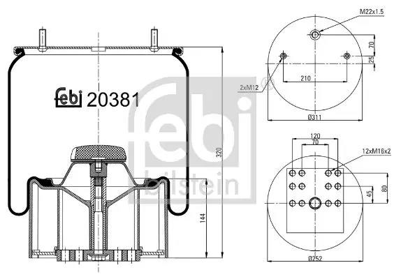 Handler.Part Boot, air suspension Febi 20381 1