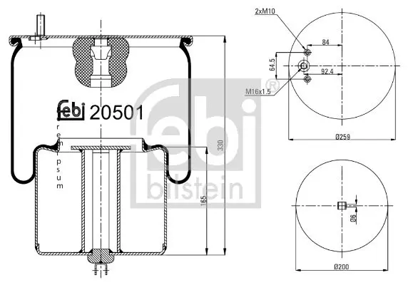 Handler.Part Boot, air suspension Febi 20501 1